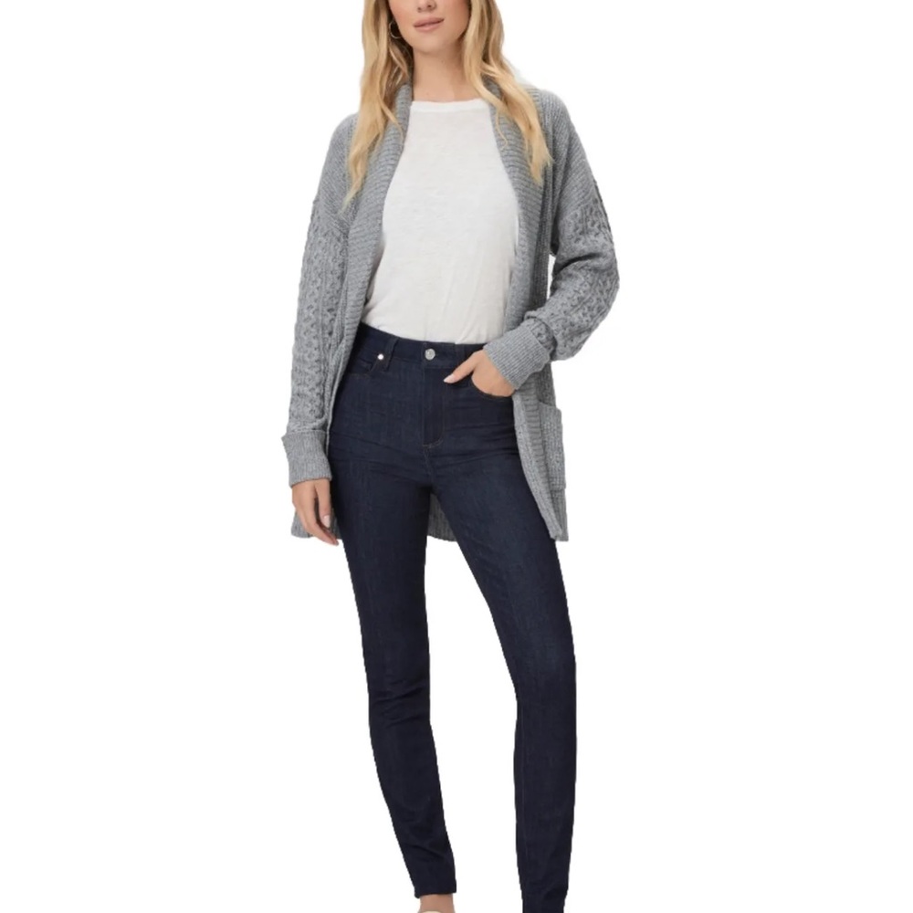 PAIGE MARGOT DARK-SIDE ULTRA HIGH RISE SKINNY JEANS